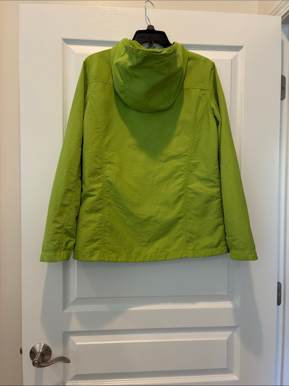 Eddie Bauer Bright Lime Hooded Ski Shell Jacket - Picture 3 of 6